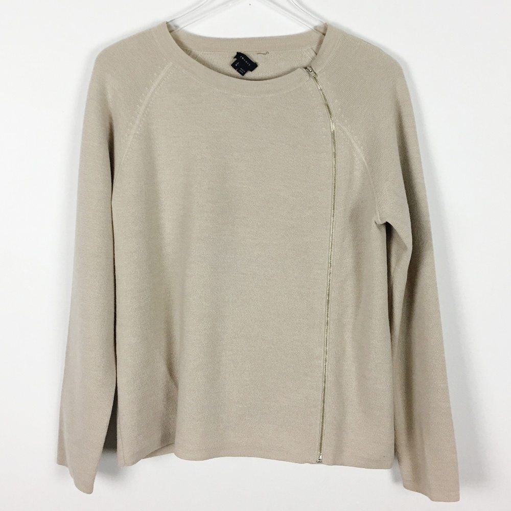 Theory | Side Zip Convertible Wool Sweater Jacket